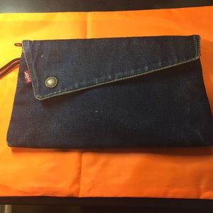 Levi’s vintage -distressed corners - denim clutch
